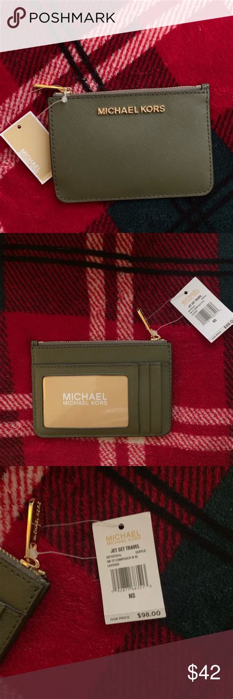 michael kors bag olive green|michael kors dark green wallet.